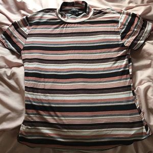 multi-colored top w/a turtleneck